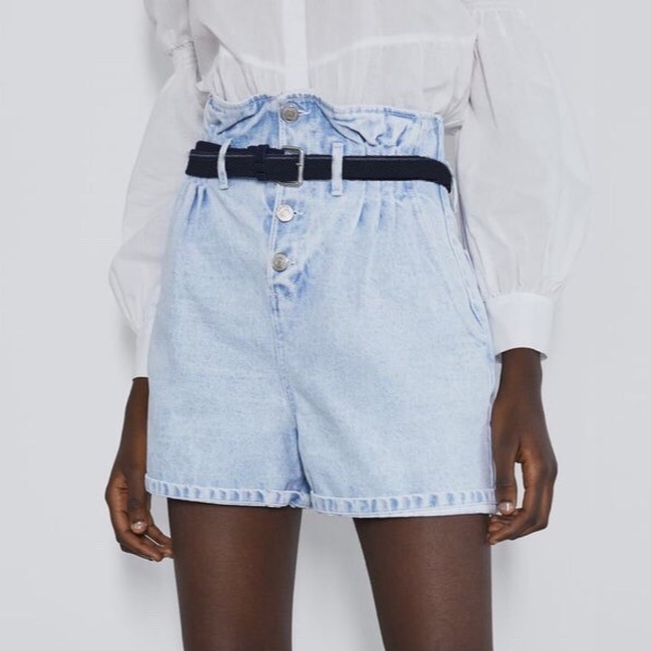 Quần short jeans Za ra kèm belt