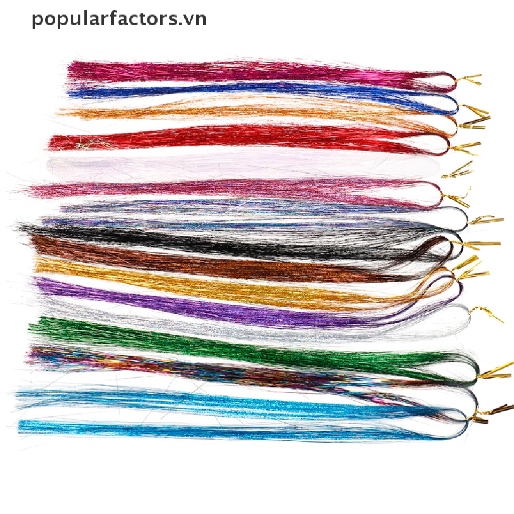 [Phổ Biến] 120 Sợi Dây Kim Tuyến Lấp Lánh Trang Trí Tóc Xoăn [VN]