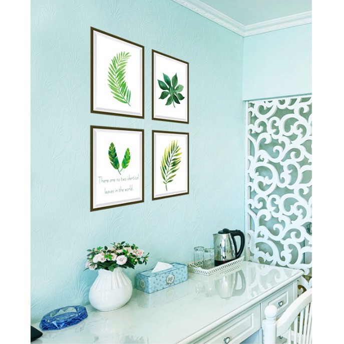 Decal trang tri 4 khung Cỏ sang trọng