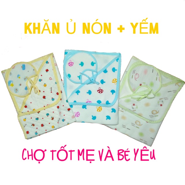 KHĂN QUẤN BÉ/CHĂN Ủ BÉ SƠ SINH+YẾM