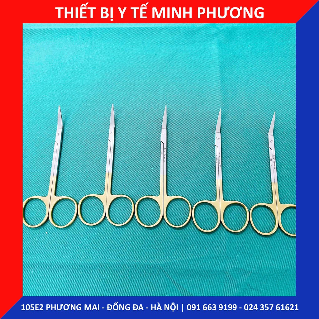 Kéo gập góc 11.5cm chuôi vàng CN Đức
