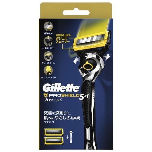 Bộ dạo cao râu Gillette Fusion Proshield 5+1 và 6 lưỡi thay thế Japan