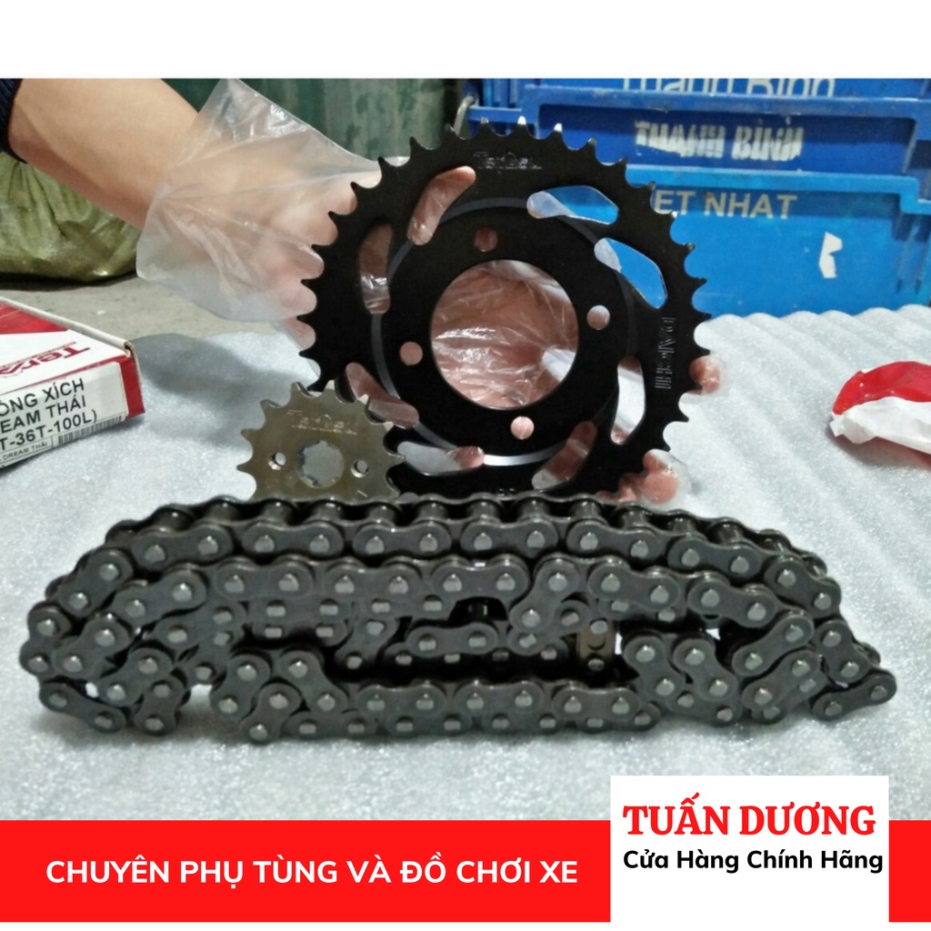 Bộ nhông xích xe Dream hàng tốt- bền bỉ - Nhông Sên Đĩa lắp cho Dream Wave và các dòng xe khác