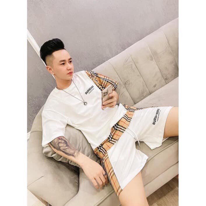 Bộ kẻ Nam B.B có size chất cotton thấm hút mồ hôi, co dãn thoải mái có kiểm tra hàng