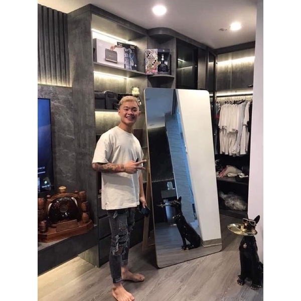 Gương Toàn Thân Bo Góc Vuông Tràn Viền Cao Cấp Siêu Nịnh Dáng A13