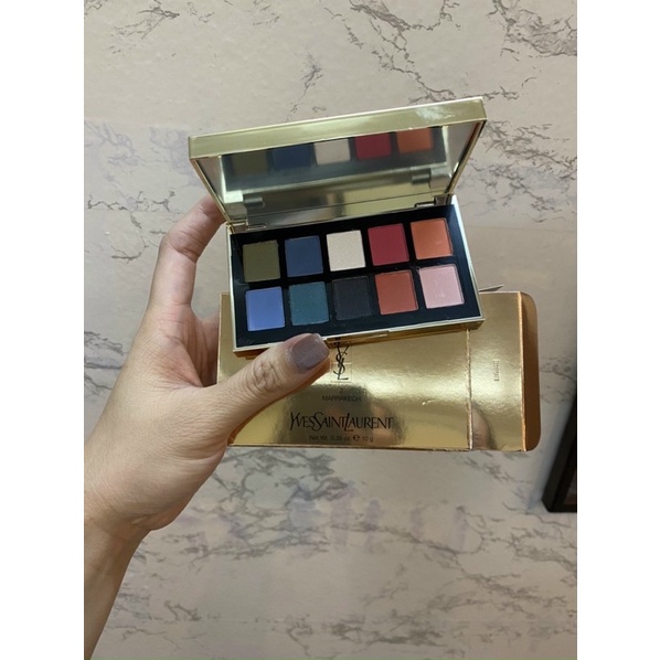 Bảng Phấn Mắt YSL Couture Color Clutch 10 ô - tone 1,2