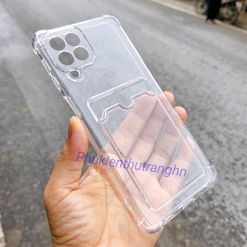 Ốp chống sốc silicon trong suốt kèm ngăn ví đựng thẻ Samsung M53 5G/ M33 5G - hàng dày loại 1