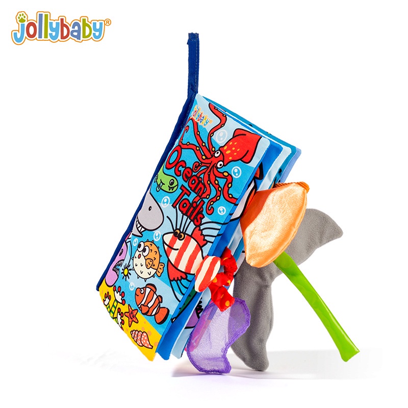 Sách vải JOLLYBABY mềm mại hình hoạt hình cho bé sơ sinh