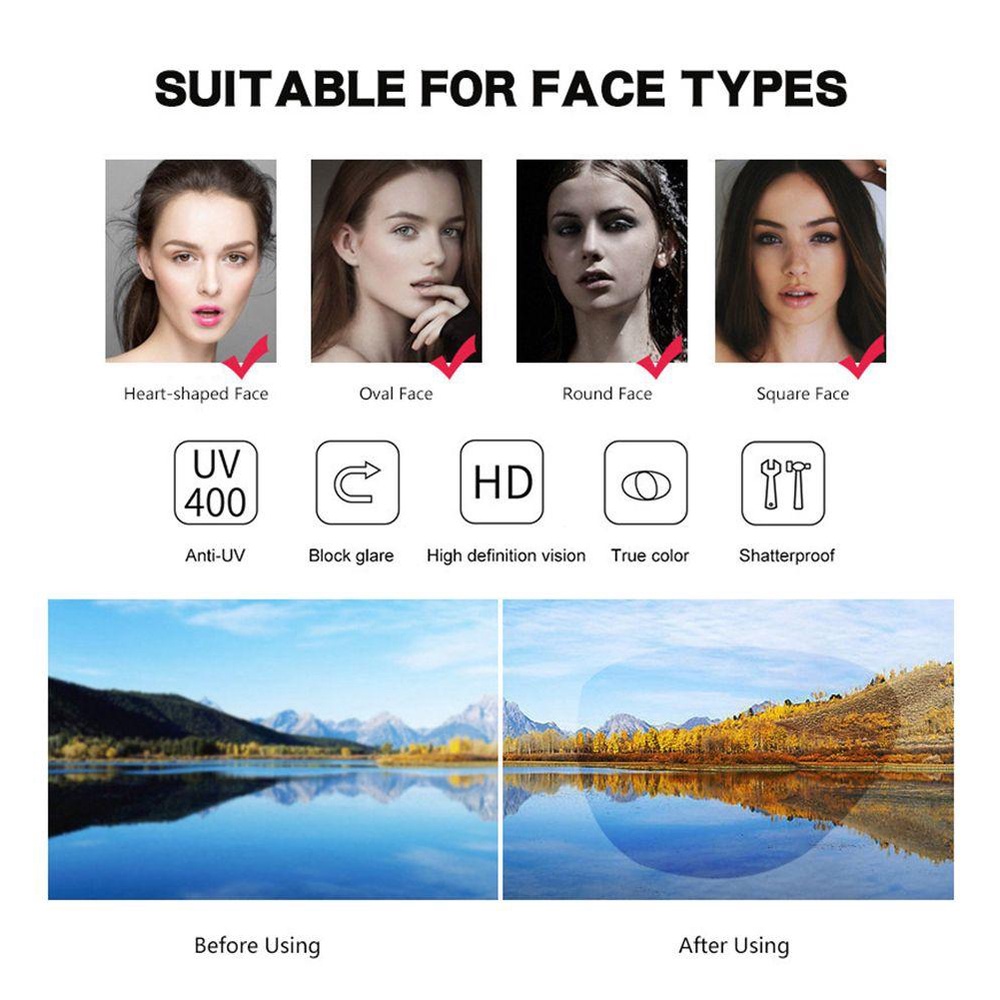 Kính Mát Hình Trái Tim Không Viền Màu Gradient OKDEALS