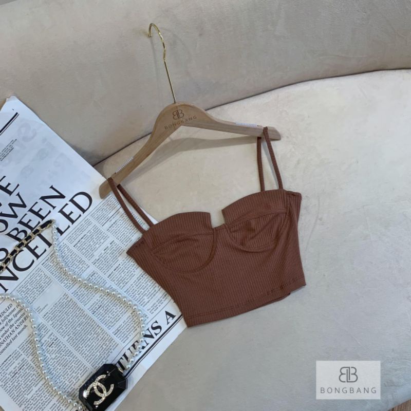 Áo 2 dây tăm croptop