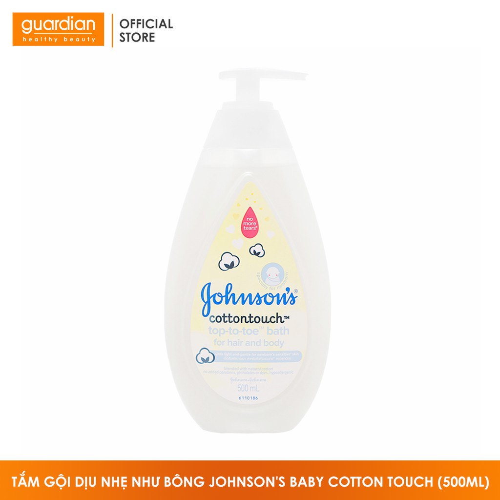 Tắm gội dịu nhẹ như bông Johnson's baby cotton touch (500ml)