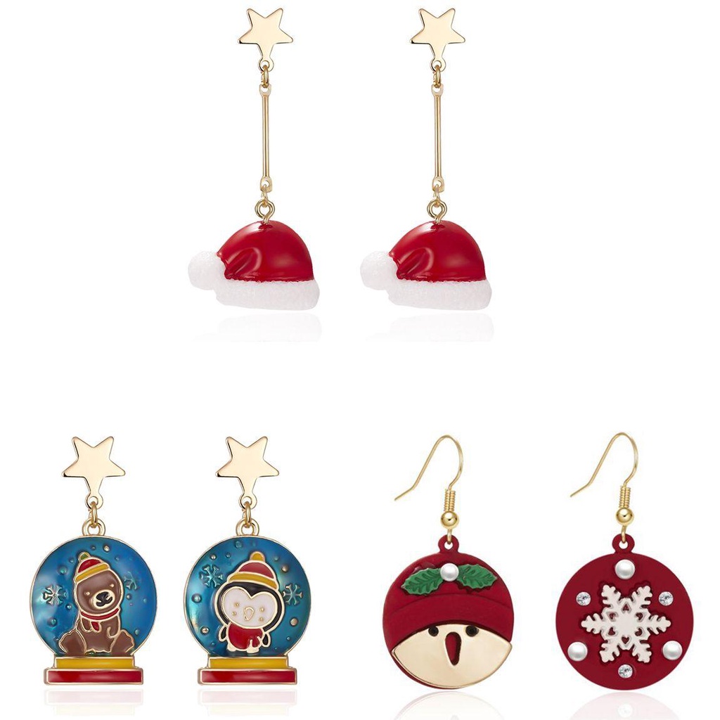 BORAG Bông Tai Hình Ông Già Noel
