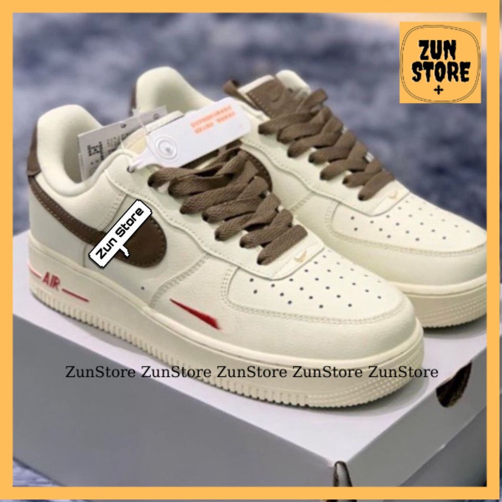 Giày Thể Thao AF1 Vệt Nâu , Giày Sneaker Độn Đế Tăng Chiều Cao Dành Cho Học Sinh Sinh Viên Đi Học Đi Tập Thể Dục0