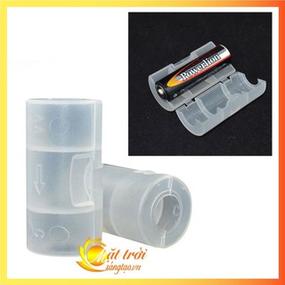 Bộ 2 adapter chuyển đổi pin tiểu AA thành pin trung C