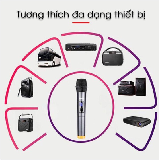 Micro Đa Năng V12, Mic không dây, MIC loa kéo phù hợp với tất cả loa kéo | Bảo Hành 6 Tháng