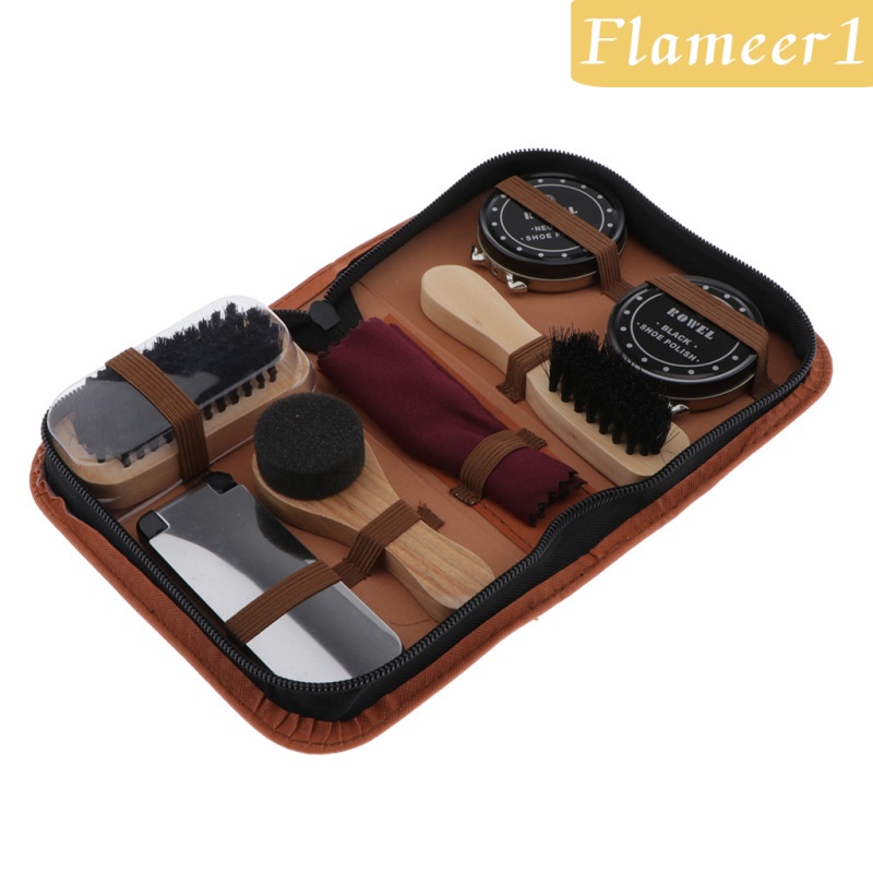 [Flameameer1] Bộ Dụng Cụ Đánh Bóng Giày Da Chuyên Nghiệp