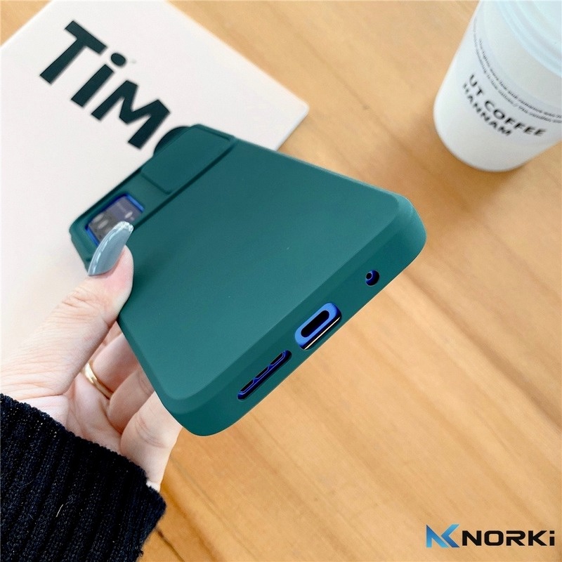 Ốp Điện Thoại Silicon Mềm Chống Sốc Màu Kẹo Có Thanh Trượt Bảo Vệ Camera Cho Xiaomi Poco X3 X5 Pro X3NFC F3 M3 Mi 11T 12T 10T Pro 11Lite