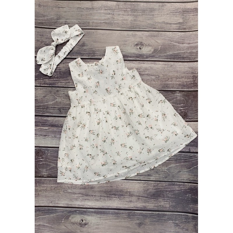 Váy Pinafore hoa bé gái
