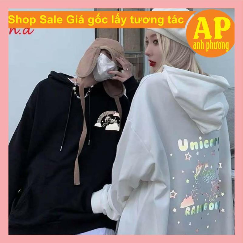 Áo hodie phản quang Rain gowm nỉ bôngform thụng nam nữ kiểu dáng unisex