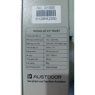 Bình lưu điện cửa cuốn D1000