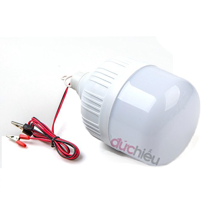 [ BH 12 tháng ] Bóng đèn LED 12v kẹp bình ắc quy 20w 30w 40w 50w - Đức Hiếu Shop