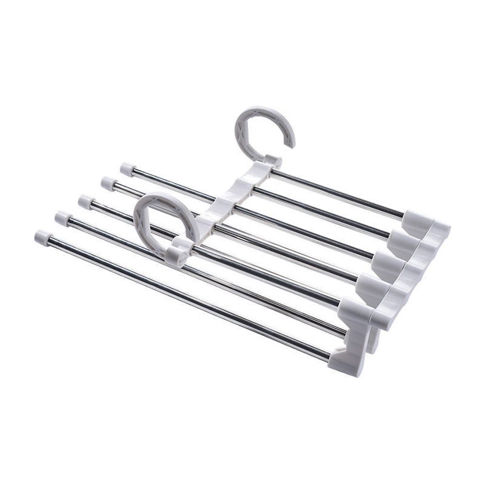 Móc Treo Quần Áo 5 Trong 1 Đa Năng Bằng Thép Không Gỉ