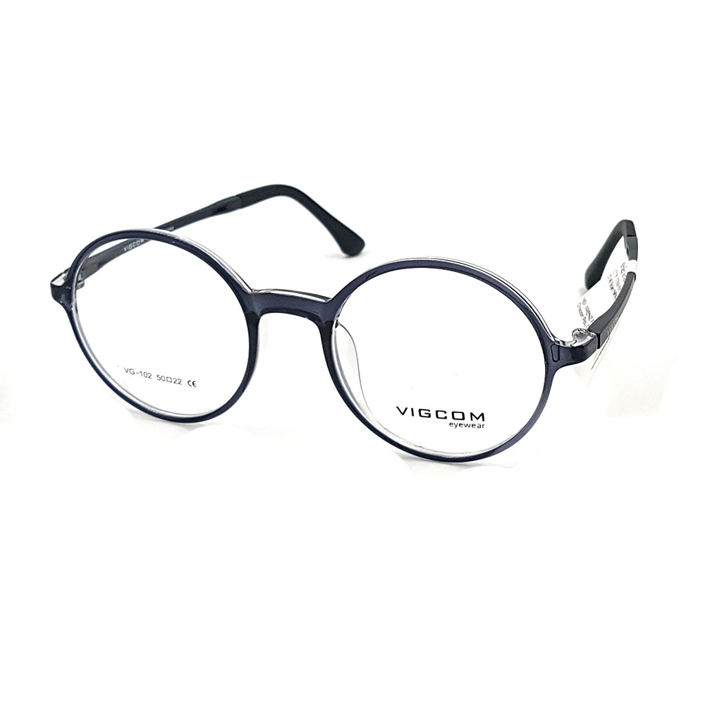 Gọng kính chính hãng nam nữ Vigcom VG102 C4 màu sắc thời trang ,thiết kế dễ đeo bảo vệ mắt