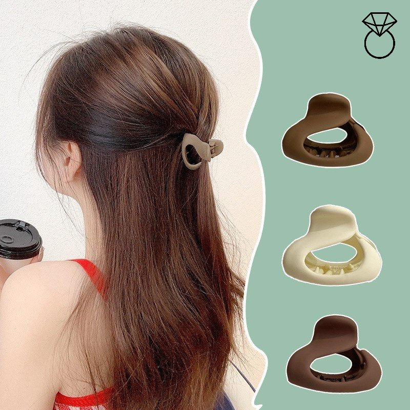 Kẹp Tóc Nhựa Màu Trơn Thời Trang Cho Nữ