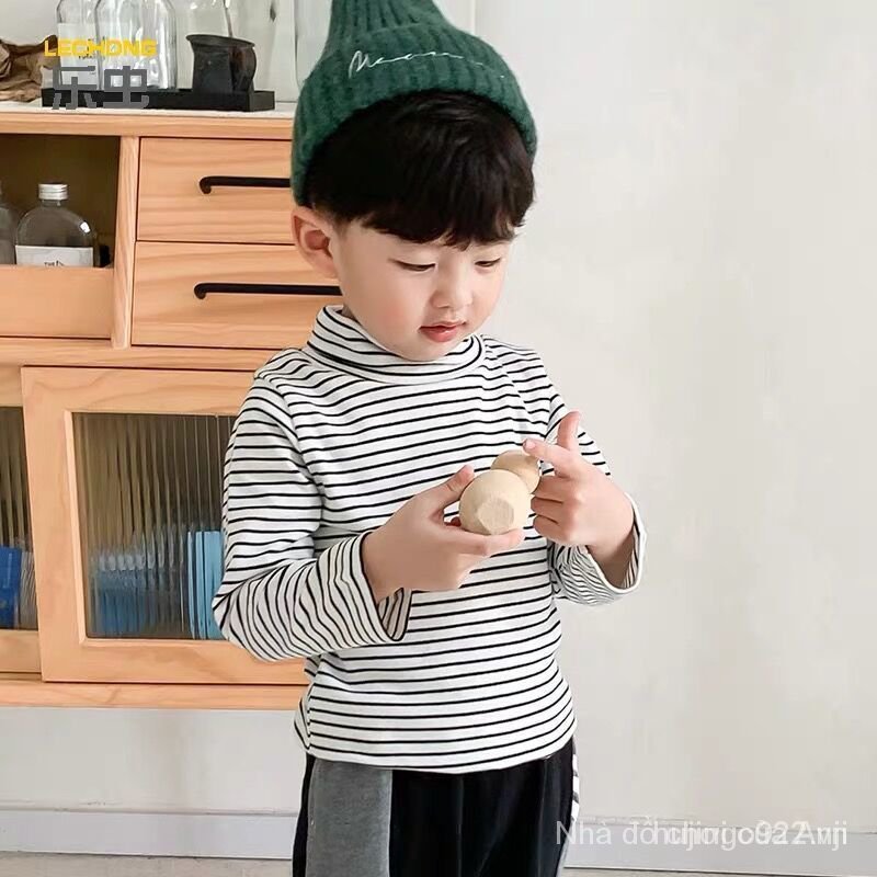 Children Half High Plus Sweater Thick Autumn And Winter Shirt Boys And Girls Shirt Warm Baby Inside Clothes