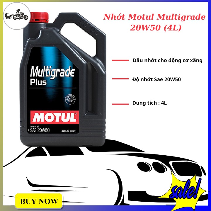 Dầu nhớt xe hơi ô tô Motul Multigrade 20W50 API SL/CF 4lit