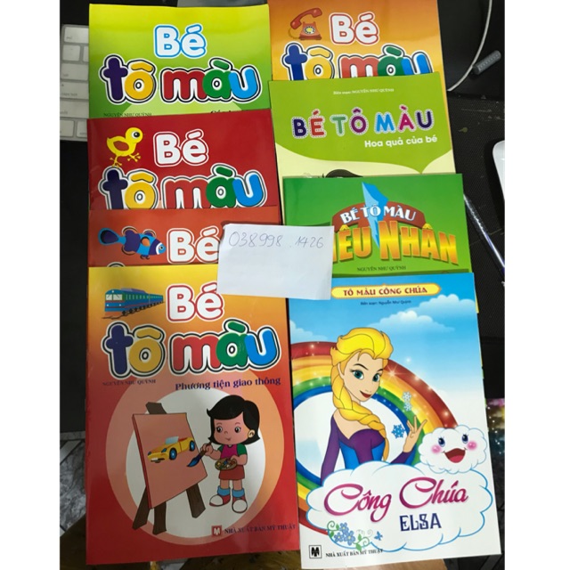 Combo 10 Quyển Tô Màu Cho Bé