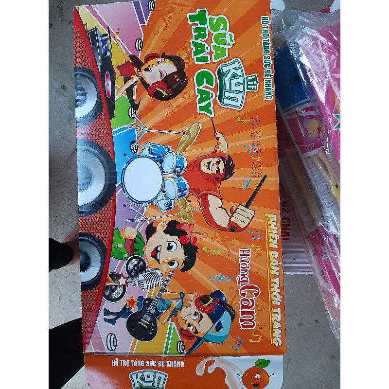 Dây 4 hộp sữa trái cây kun 110ml đủ vị