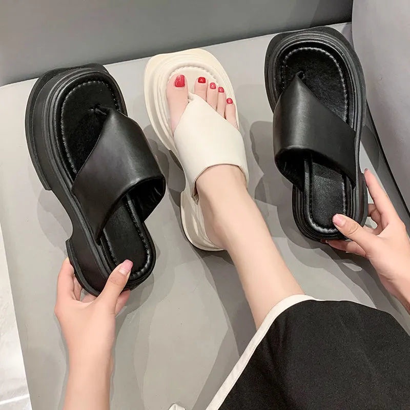 Dép Xỏ Ngón Đế Dày Chống Trượt Thời Trang Mùa Hè Cho Nữ