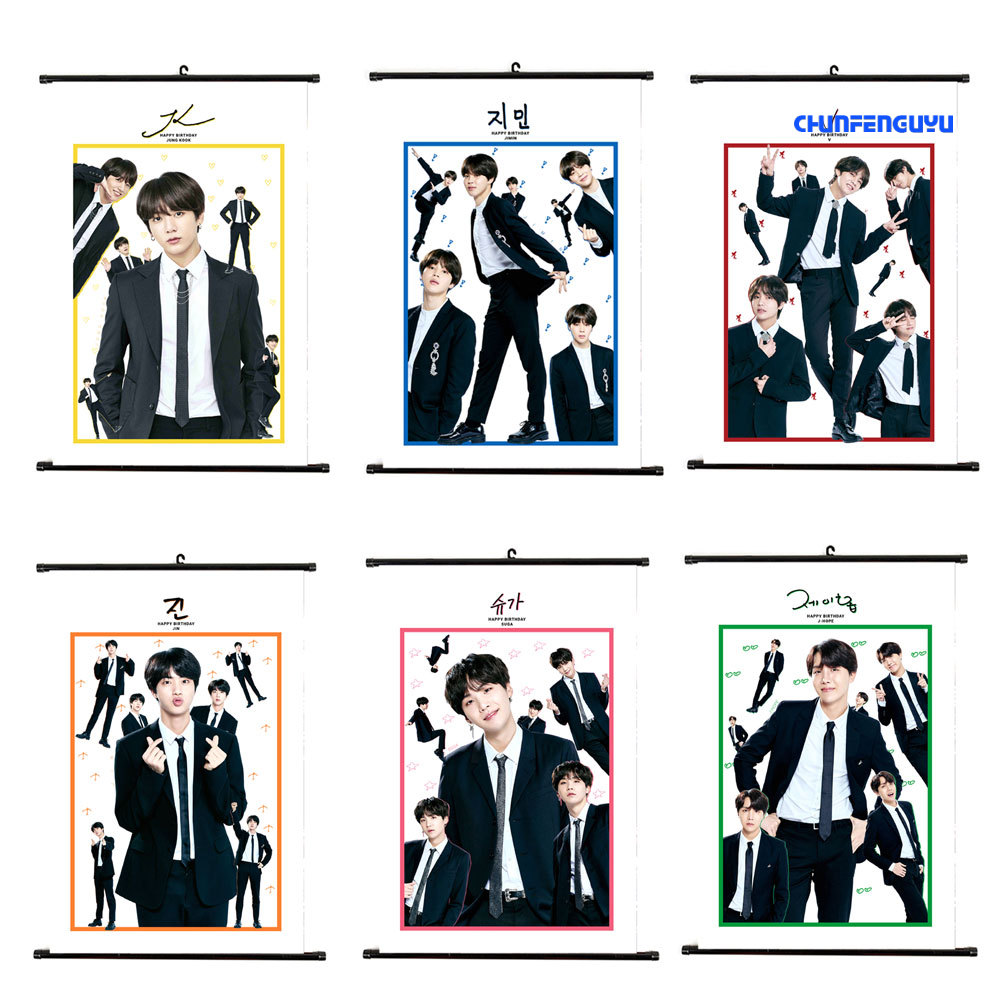 Poster Treo Tường In Hình Nhóm Nhạc Bts 2019 Jungkook Suga Jimin J-Hope