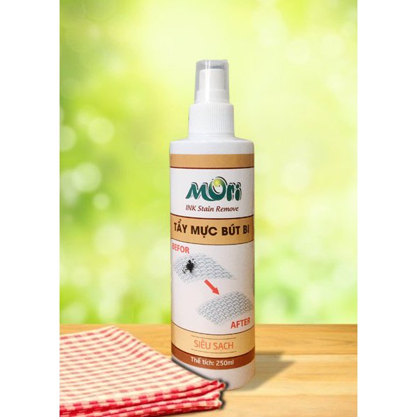 Tẩy mực bút bi Mori chuyên tẩy các vết mực bút bi 250ml