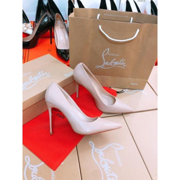 (ẢNH THẬT) Giày Cao Gót 10p Da Bóng Form Êm Chắc Chân Fullbox Bill Túi Cao Cấp