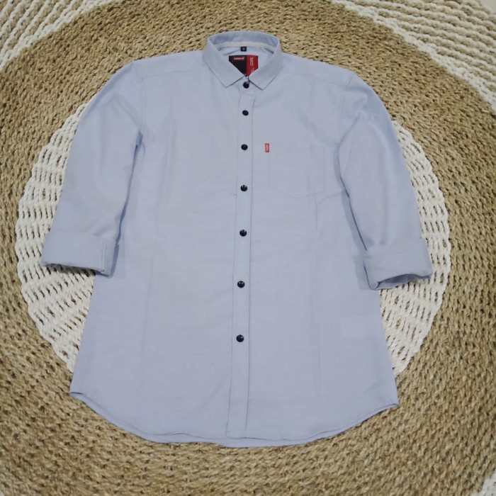 Áo Sơ Mi Nam Tay Dài Màu Xanh Da Trời Levis Peter