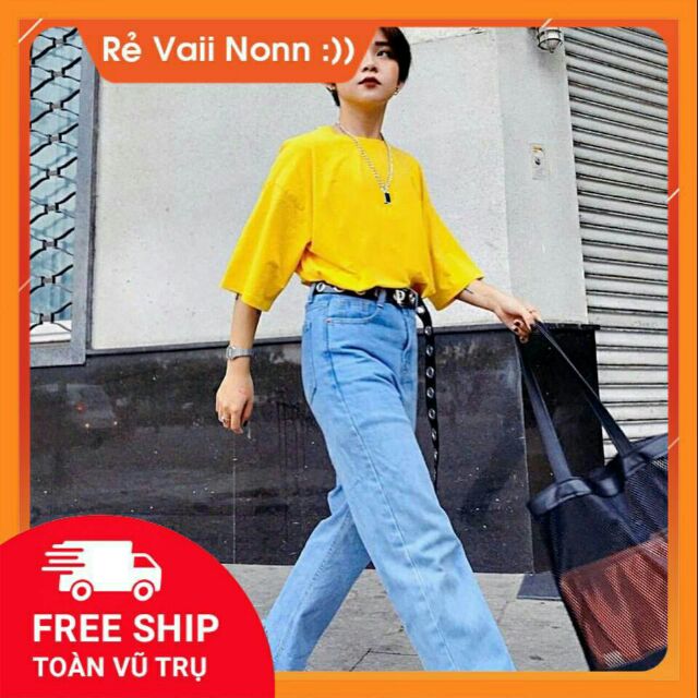 Áo thun trơn vàng unisex