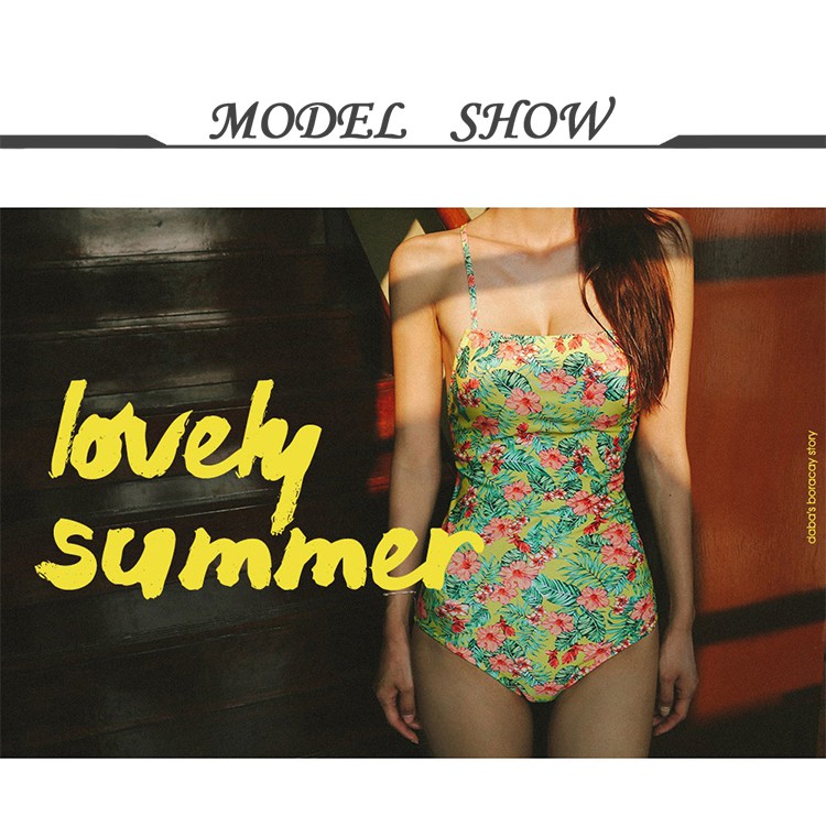 Bộ bikini 1 mảnh hở lưng họa tiết hoa xinh xắn gợi cảm cho nữ | BigBuy360 - bigbuy360.vn