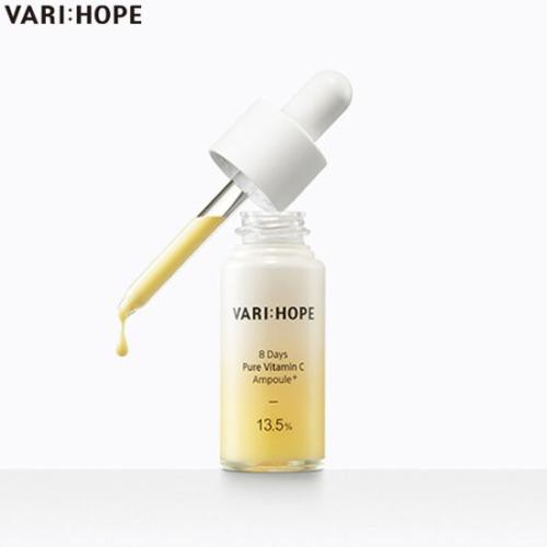 (chính hãng có hóa đơn) serum dưỡng trắng 8 ngày VariHope Vari:hope 8 days Pure Vitamin C Ampoule Plus 15g