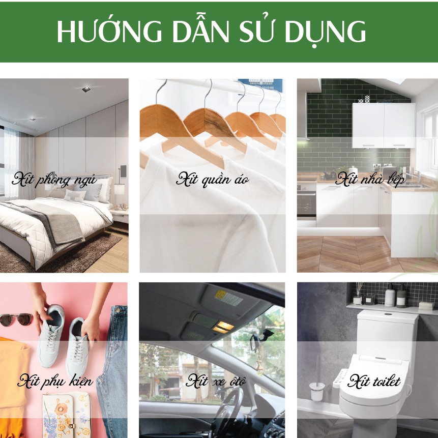 Bình xịt phòng 50ml tinh dầu Hoa Lài (Nhài)/ Cam ngọt/ Lavender/ Bưởi/ Oải Hương/ Bạc hà/ Sả chanh - khử mùi đuổi muỗi