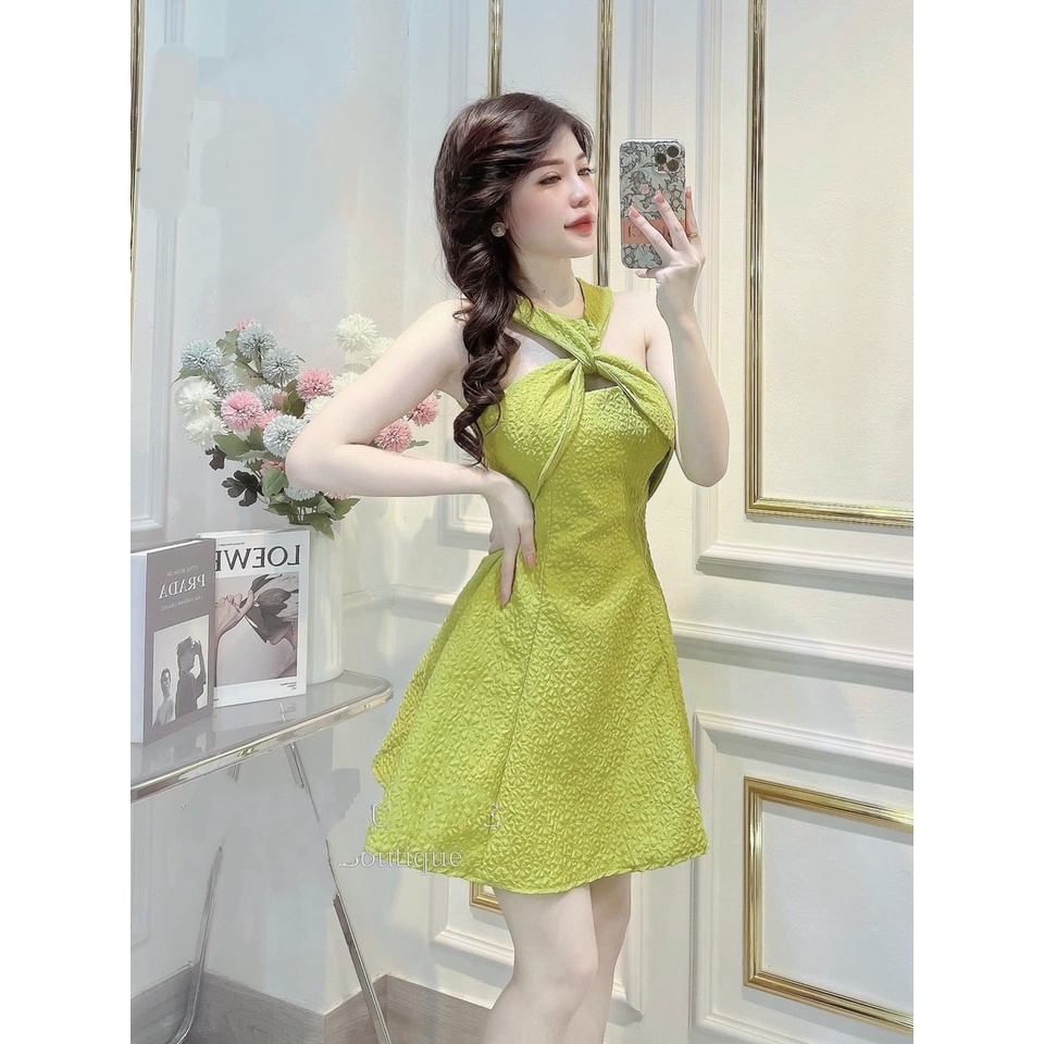 Đầm xoè nữ form ngắn siêu quyến rũ siêu hack dáng, đầm yếm nữ form xoè siêu tôn dáng chất thun xốp MIDORI247