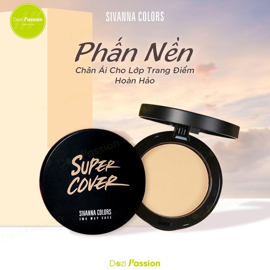 Phấn Phủ Super Cover Che phủ cao, Kháng nước, Lâu Trôi Sivanna Colors Thái Lan