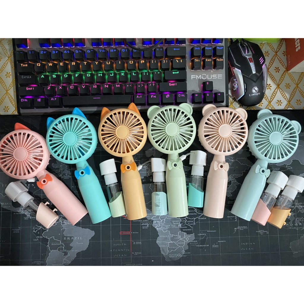 Quạt Phun Sương Mini Hình kute dễ thương Sạc Điện (ảnh shop chụp) | BigBuy360 - bigbuy360.vn