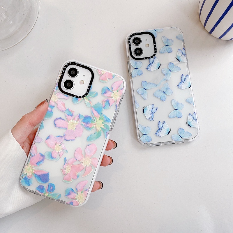 Ốp điện thoại TPU silicon họa tiết bướm thích hợp cho Iphone 7 8 Plus X XS XR 11 12 13 Pro Max SE