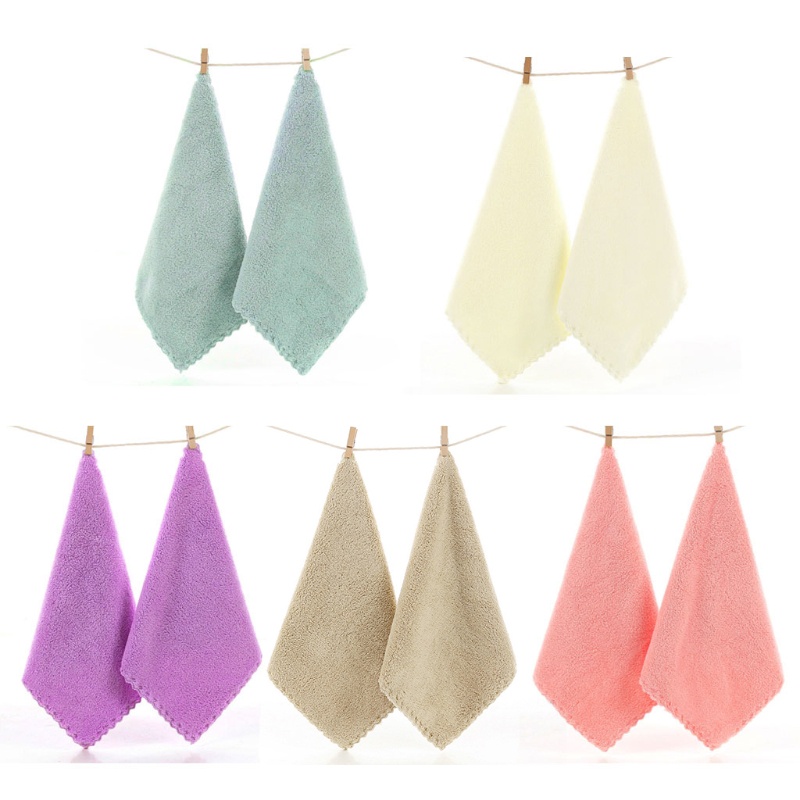 Khăn Lau Mặt Mềm Mại Màu Trơn Treo Tường Cho Bé