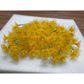 Combo 100 Hoa mai bằng vải voan