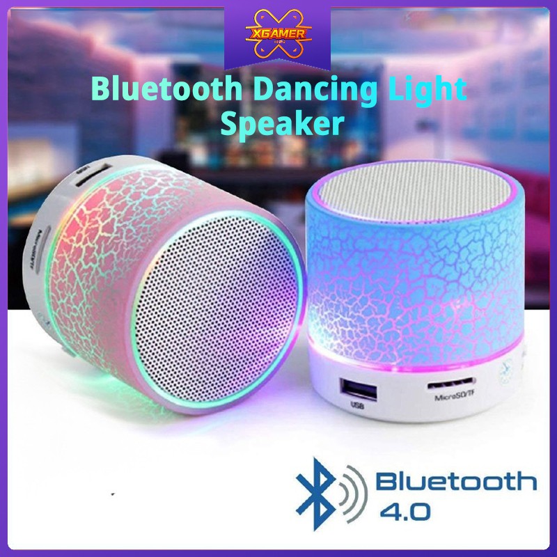 XGamer A9 Wireless Colorful LED Light Mini Portable Bluetooth Speaker Support USB / AUX / TF Card / FM