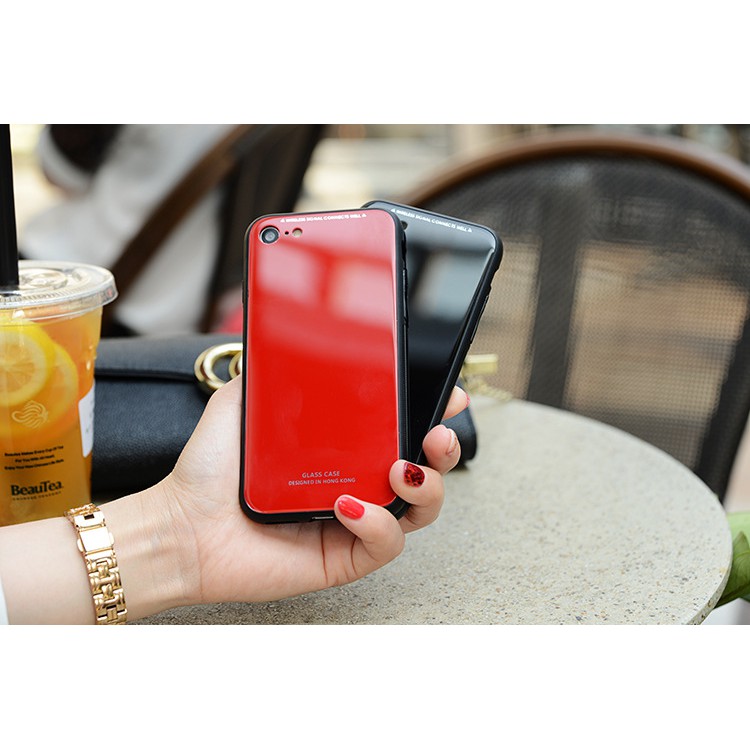 Ốp lưng kính cường lực iPhone 5/5s, 6/6s, 6/6s Plus, 7/8, 7/8 Plus