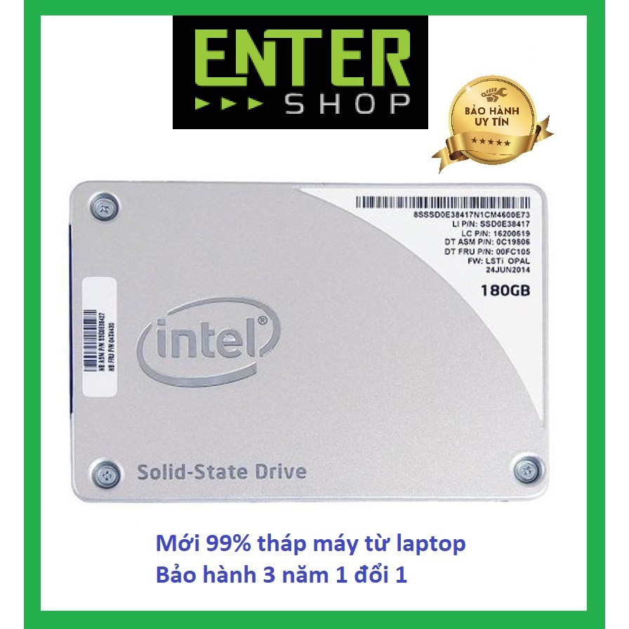 [Mã ELMS4 giảm 7% đơn 500K] Ổ cứng SSD 180Gb Intel Pro 512 tháo máy chạy ngon